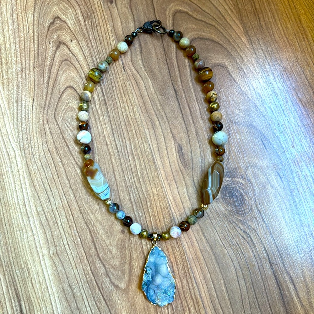 Geo rock necklace